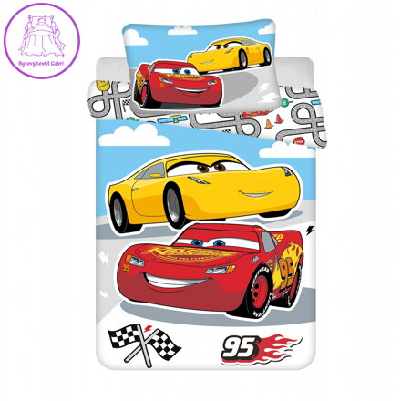Jerry Fabrics Disney povlečení do postýlky Cars Road baby 100x135, 40x60 cm