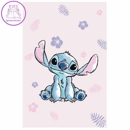 Jerry Fabrics Mikroflanelová deka Lilo a Stitch Pink 100x150 cm