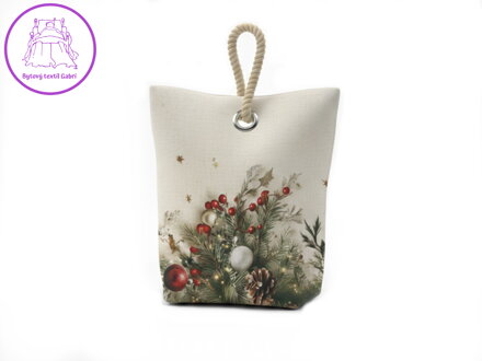 Forbyt Vánoční dveřní zarážka Cesmína CYH6024GC 22x23 cm