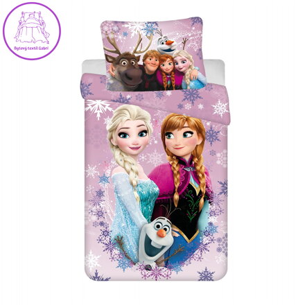 Jerry Fabrics Povlečení Frozen Purple 05 140x200, 70x90 cm