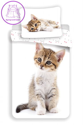 Jerry Fabrics Povlečení fototisk Kitten white 140x200, 70x90 cm