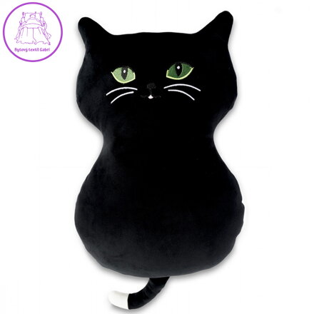 Svitap Polštářek mikrospandex Kočka černá 32 cm