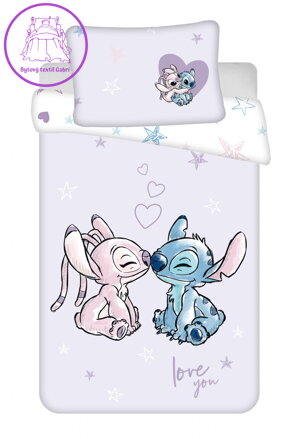 Jerry Fabrics Povlečení Lilo a Stitch Heart 140x200, 70x90 cm