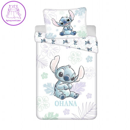 Jerry Fabrics Povlečení Lilo a Stitch Ohana White 140x200, 70x90 cm