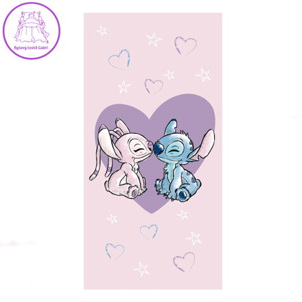 Jerry Fabrics Osuška Lilo a Stitch Love 70x140 cm