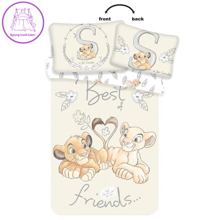 Jerry Fabrics Disney povlečení do postýlky Lví Král Best Friends baby 100x135, 40x60 cm