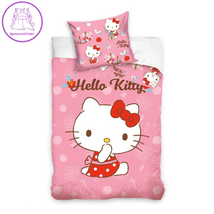 Carbotex Povlečení bavlna do postýlky Hello Kitty Malá Mlsalka 100x135, 40x60 cm