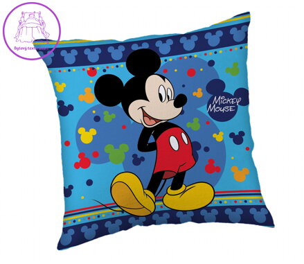 Jerry Fabrics Polštářek Mickey Blue 40x40 cm