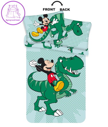 Jerry Fabrics Povlečení do postýlky Mickey Dino baby 100x135, 40x60 cm