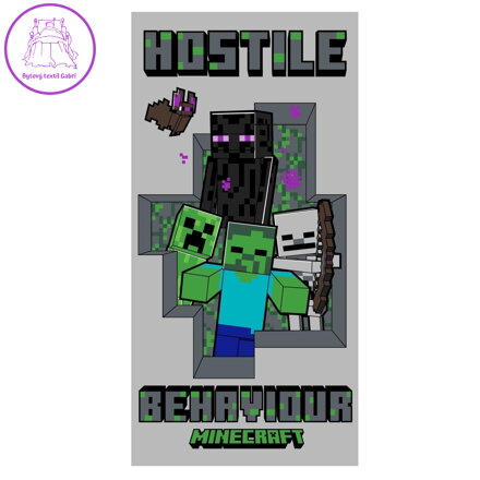 Jerry Fabrics Osuška Minecraft Hostile Behaviour 70x140 cm