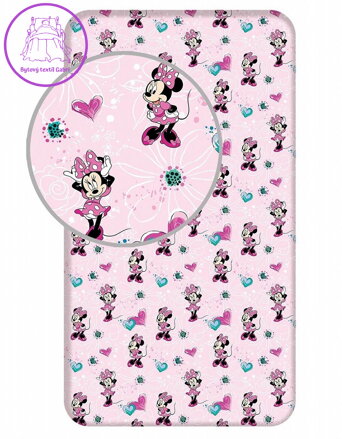 Jerry Fabrics Prostěradlo Minnie Flowers 02 90x200x25 cm