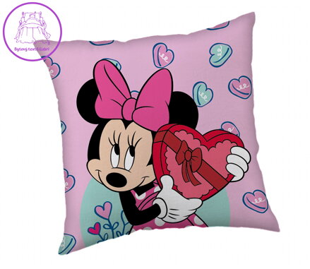 Jerry Fabrics Polštářek Minnie Purple 40x40 cm