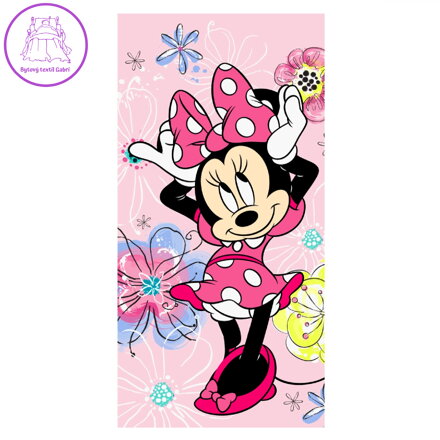 Jerry Fabrics Osuška Minnie Pink bow 70x140 cm