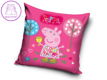 Carbotex Povlak na polštářek Prasátko Prasátko Pepina Vítězí 40x40 cm