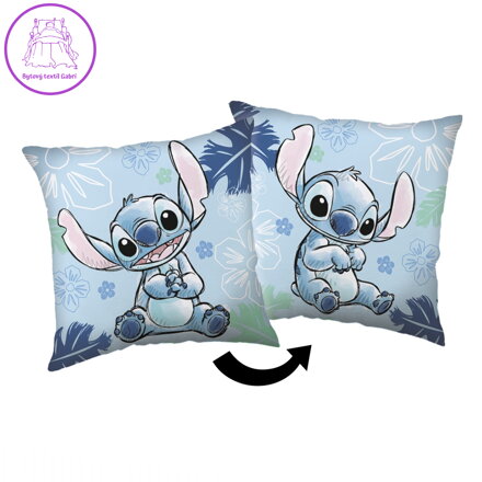 Jerry Fabrics Polštářek Lilo a Stitch Blue 40x40 cm