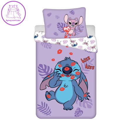 Jerry Fabrics Povlečení Lilo a Stitch Kiss 140x200, 70x90 cm