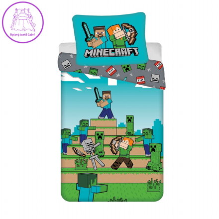 Jerry Fabrics Povlečení bavlna Minecraft We Got This 140x200, 70x90 cm