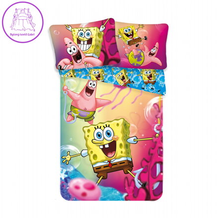 Jerry Fabrics Povlečení Sponge Bob blue 140x200, 70x90 cm