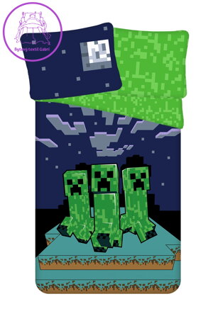 Jerry Fabrics Povlečení bavlna Minecraft Sssleep Tight 140x200, 70x90 cm