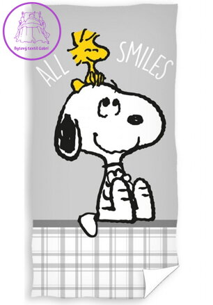 Carbotex Osuška Snoopy Nejlepší kamarádi 70x140 cm