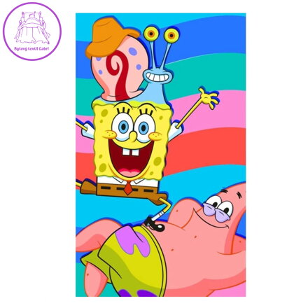 Carbotex Dětský ručník Sponge Bob s Patrickem a Garym 30x50 cm