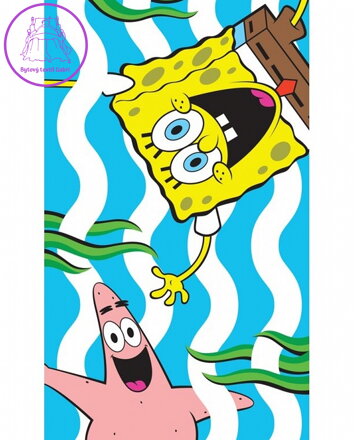 Carbotex Dětský ručník Sponge Bob Zábava v moři 30x50 cm