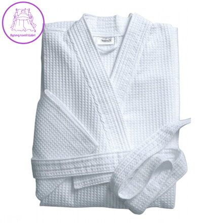 Jerry Fabrics Vaflový župan JF bílá velikost XXXL