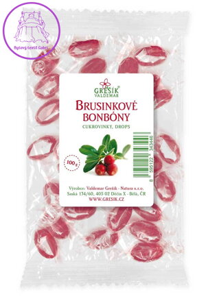 Grešík Brusinkové bonbóny 100 g