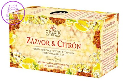Grešík Zázvor & Citrón & Med 20 x 2,0 g