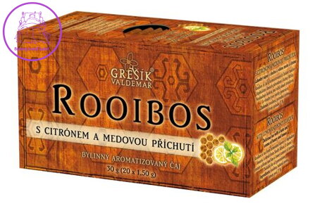 Grešík Rooibos s citrónem a medovou příchutí 20 x 1,5 g