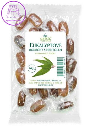 Grešík Eukalyptové bonbóny s mentolem 100 g