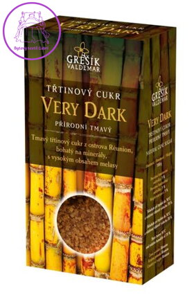 Grešík Cukr Very Dark třtinový přírodní tmavý 300 g