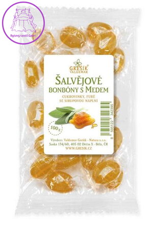 Grešík Šalvějové bonbóny s medem 100 g