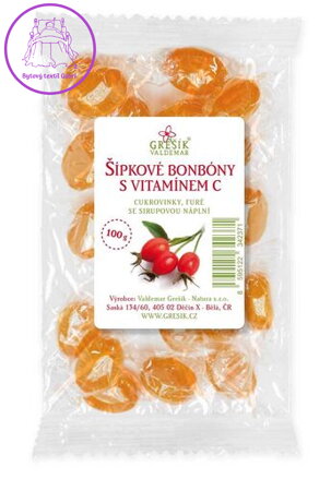 Grešík Šípkové bonbóny s vitamínem C 100 g