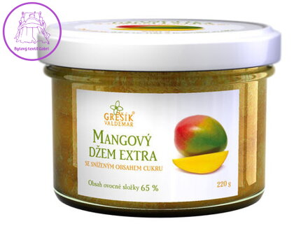 Grešík Mangový džem extra Se sníženým obsahem cukru 220 g