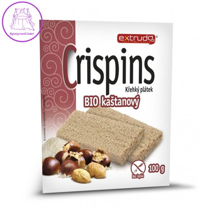 Extrudo Crispins kaštanový křehký plátek, bio 100g