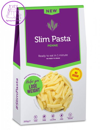 Slim Pasta Konjakové nudle ve tvaru penne bez nálevu a aroma 200g