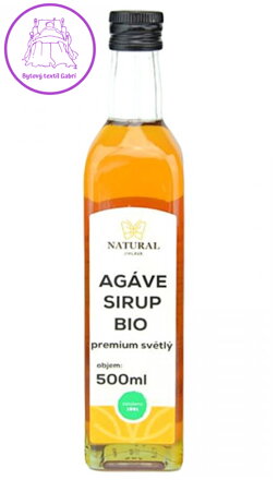 Natural Jihlava Agáve sirup premium světlý BIO 500 ml