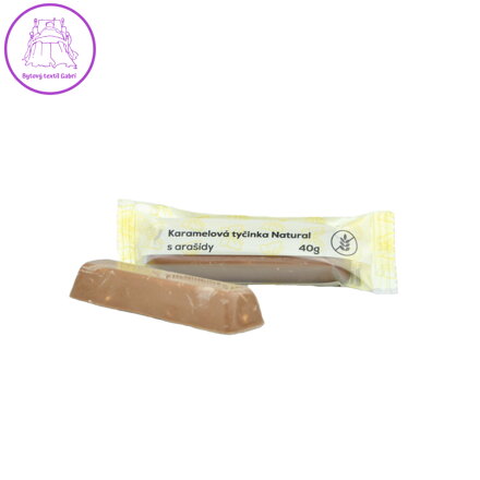 Natural Jihlava Karamelová tyčinka s arašídy bez lepku 40 g