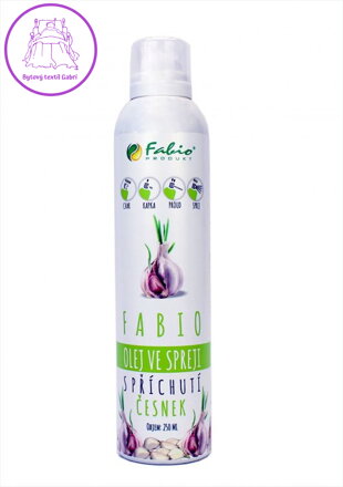 Fabio Produkt Řepkový olej ve spreji s příchutí česnek 250 ml
