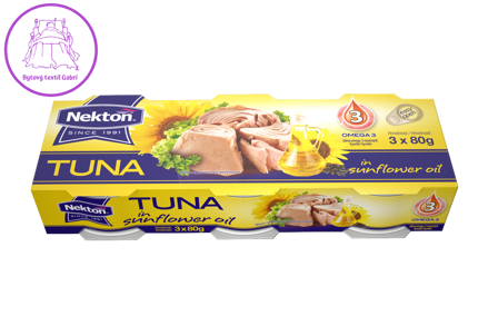 Nekton Tuňák ve slunečnicovém oleji 3 x 80 g