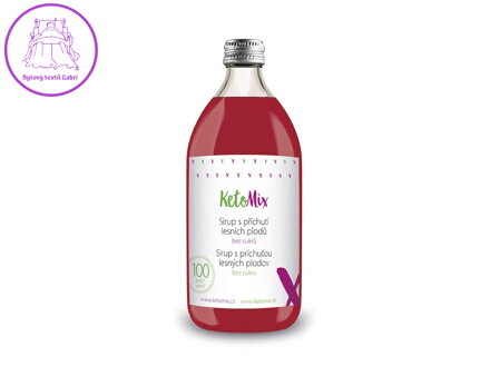KetoMix Sirup s příchutí lesních plodů, bez cukrů 500 ml (100 porcí)