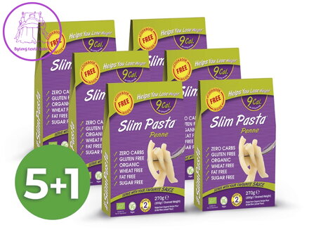 Výhodný balíček konjakových penne Slim Pasta v nálevu 5+1 zdarma