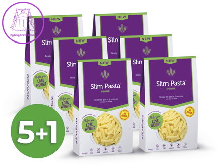 Slim Pasta Výhodný balíček konjakových penne bez nálevu 5+1 zdarma