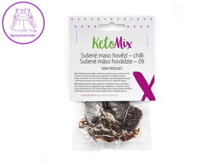KetoMix Sušené maso hovězí – chilli 25 g