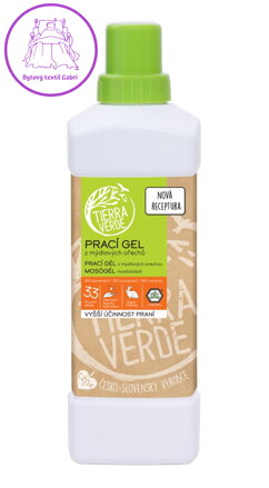 Tierra Verde Prací gel z mýdlových ořechů s BIO pomerančovou silicí 1 l