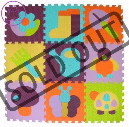 BABY GREAT Pěnové puzzle Barevná zahrádka SX (30x30)