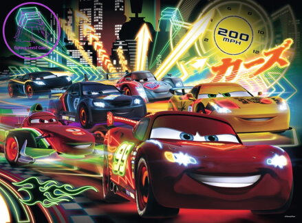 RAVENSBURGER Puzzle Auta: Neonová světla XXL 100 dílků