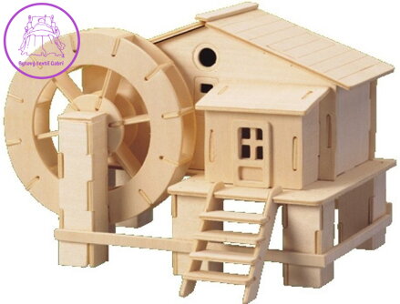 WOODEN TOY , WCK 3D puzzle Vodní mlýn