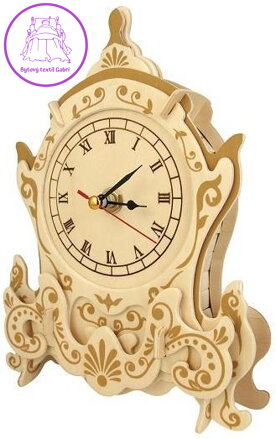 WOODEN TOY , WCK 3D puzzle Hodiny F006